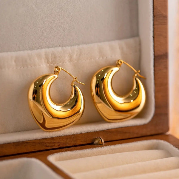 Anti Tarnish Chic Hoop Earring Boho Bloom