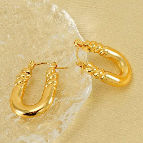 Anti tarnish trendy gold earrings Boho Bloom