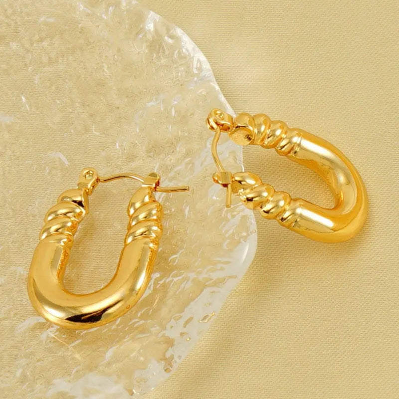 Anti tarnish trendy gold earrings Boho Bloom