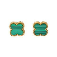 Anti Tarnish Cute Lil Green Stud Earring Boho Bloom