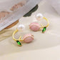 Floral and Pearl Earrings Boho Bloom