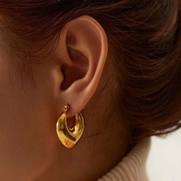 Anti Tarnish Chic Hoop Earring Boho Bloom