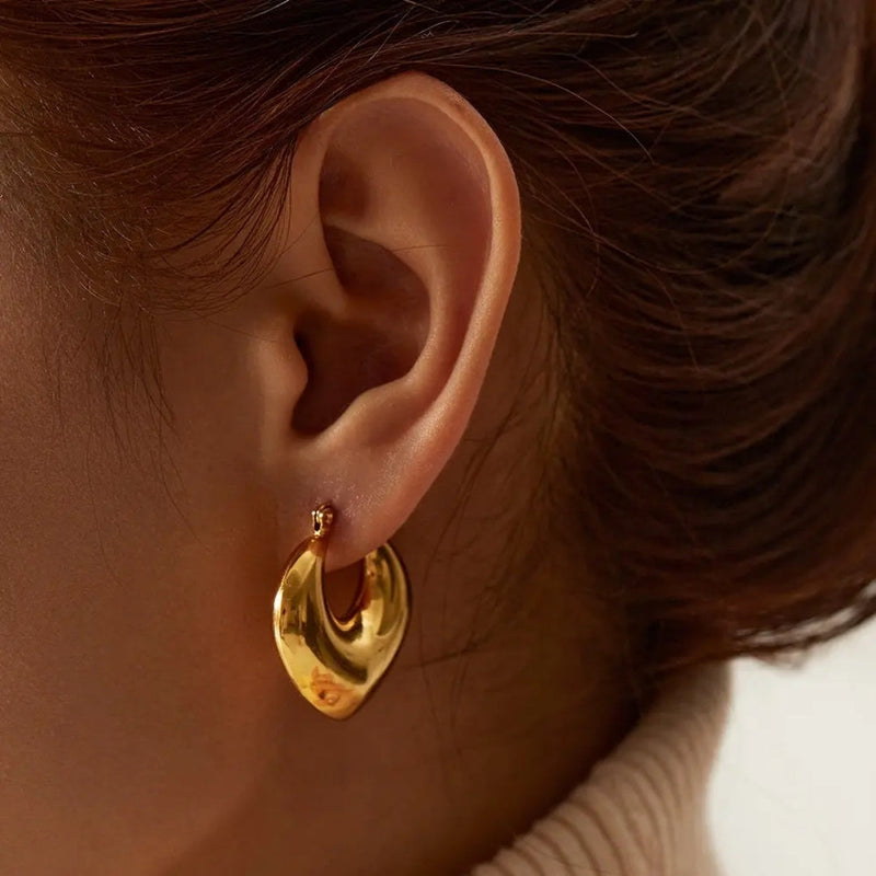 Anti Tarnish Chic Hoop Earring Boho Bloom
