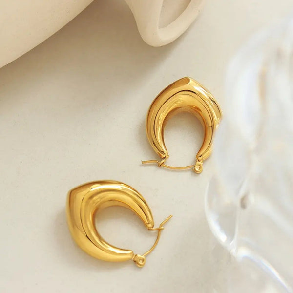 Anti Tarnish Chic Hoop Earring Boho Bloom