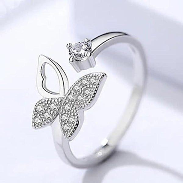 Butterfly Crystal Ring Boho Bloom