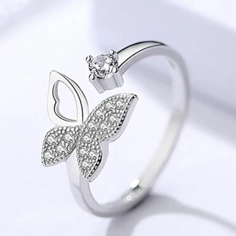 Butterfly Crystal Ring Boho Bloom