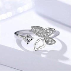 Butterfly Crystal Ring Boho Bloom