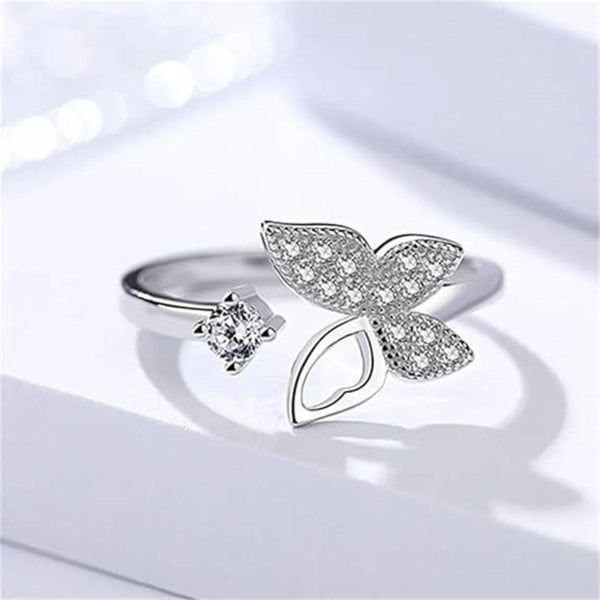 Butterfly Crystal Ring Boho Bloom