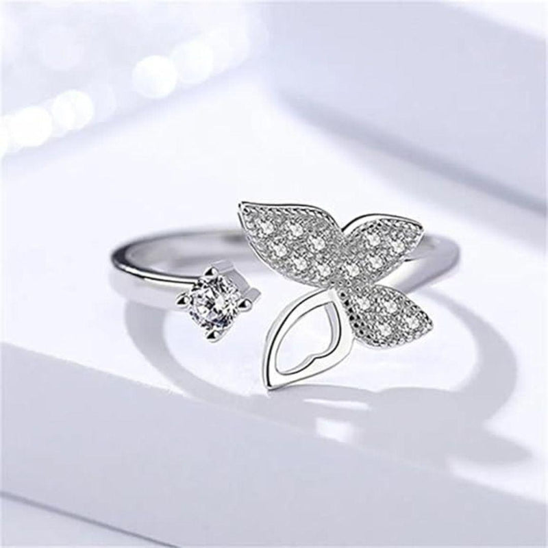 Butterfly Crystal Ring Boho Bloom