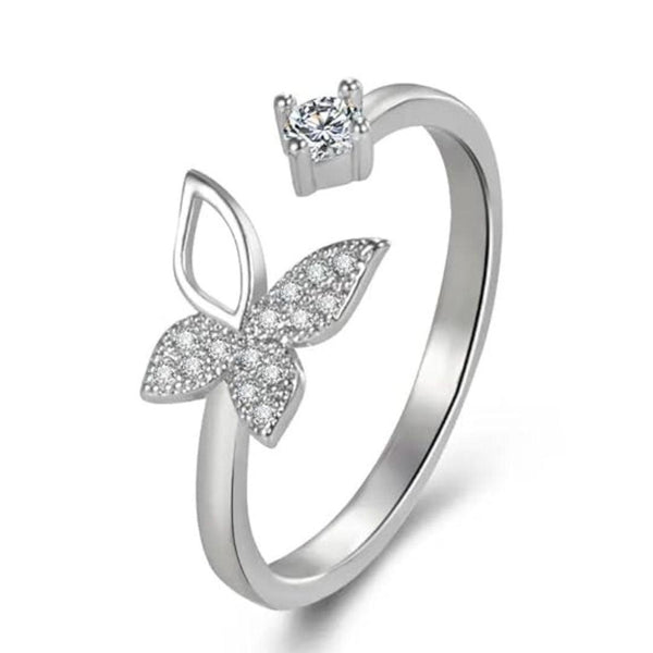 Butterfly Crystal Ring Boho Bloom