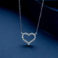 Heart-Shaped Crystal Pendant Necklace Boho Bloom
