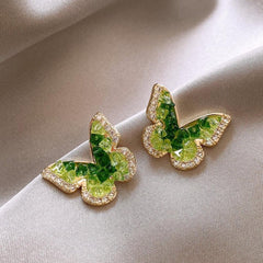 Western Korean Green drop earrings Boho Bloom