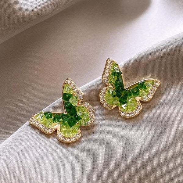 Western Korean Green drop earrings Boho Bloom