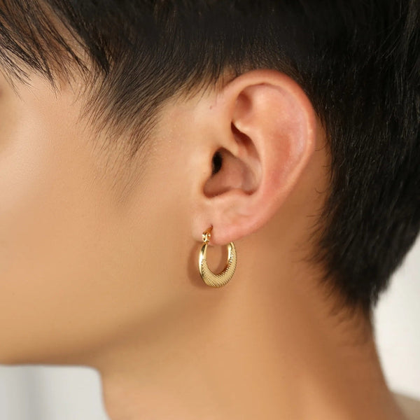 Anti tarnish Criss Cross Hoops earrings Boho Bloom