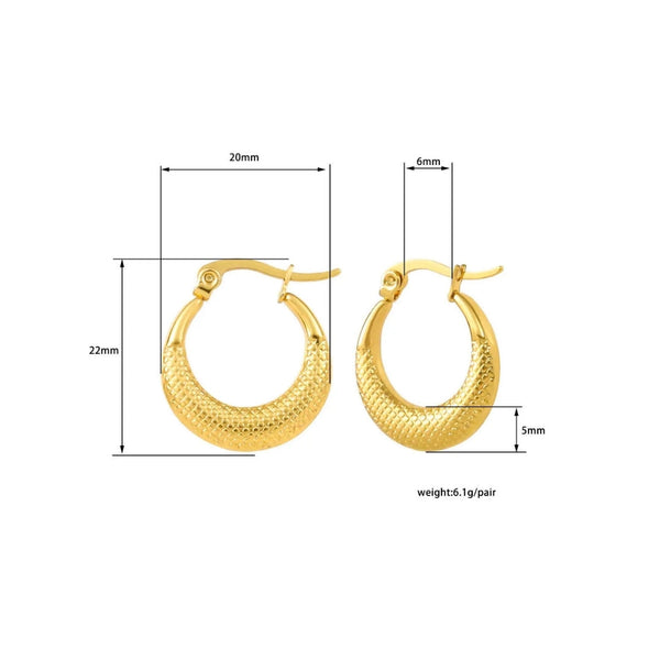 Anti tarnish Criss Cross Hoops earrings Boho Bloom