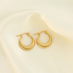 Anti tarnish Criss Cross Hoops earrings Boho Bloom