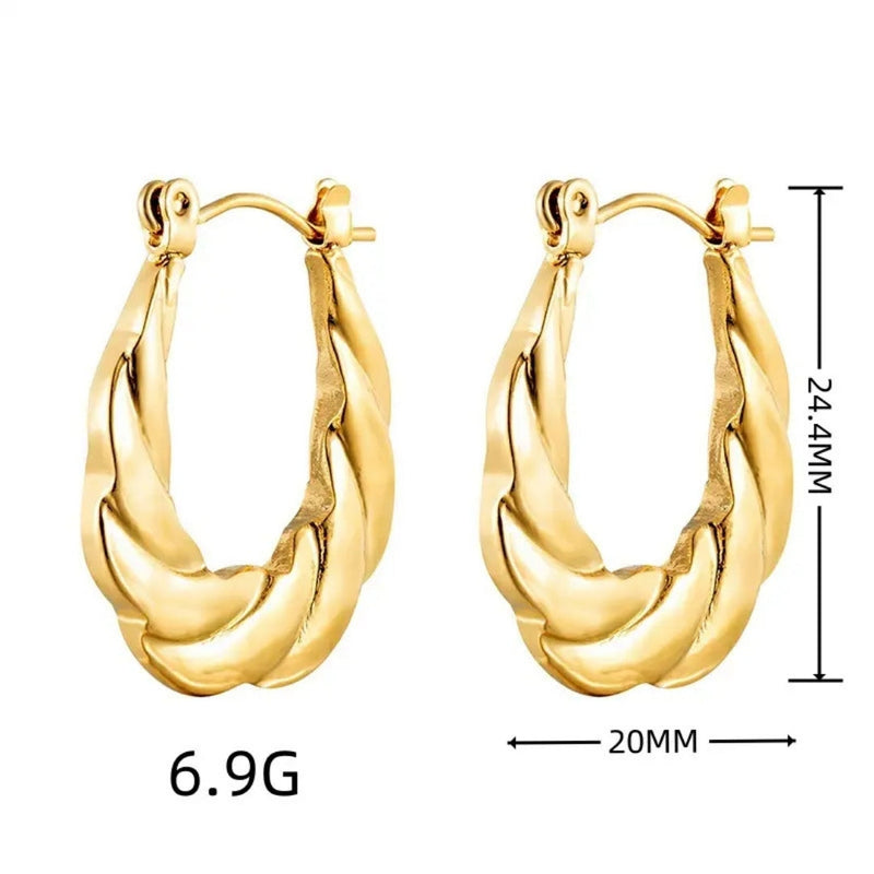 Anti tarnish croissant earrings Boho Bloom