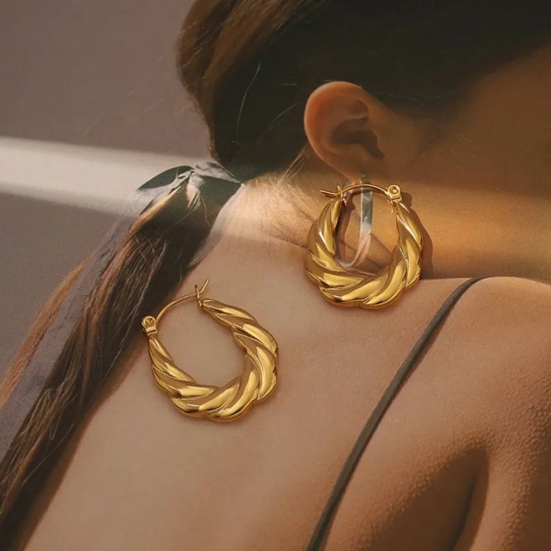 Anti tarnish croissant earrings Boho Bloom