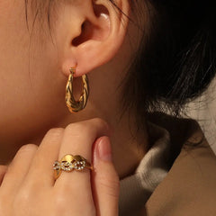 Anti tarnish croissant earrings Boho Bloom