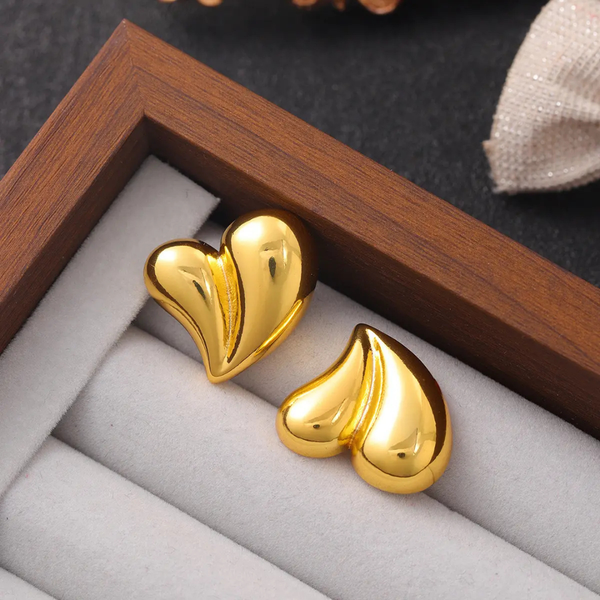 Anti tarnish love gold earrings Boho Bloom