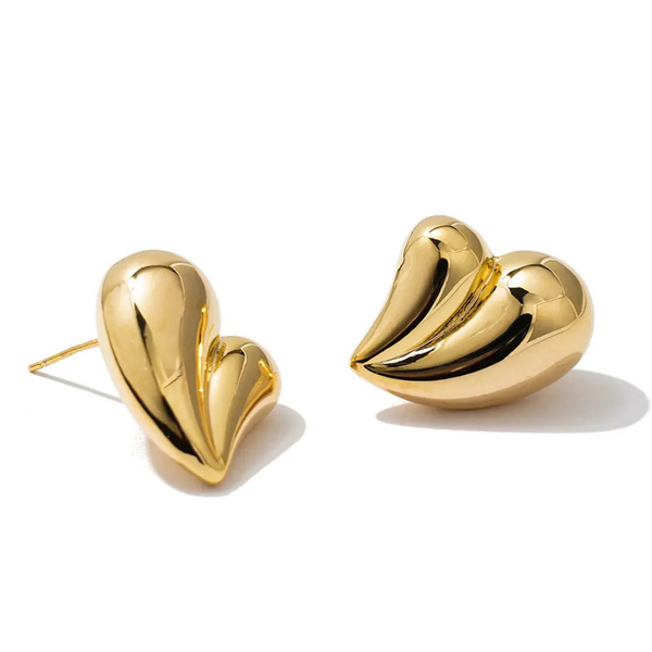 Anti tarnish love gold earrings Boho Bloom