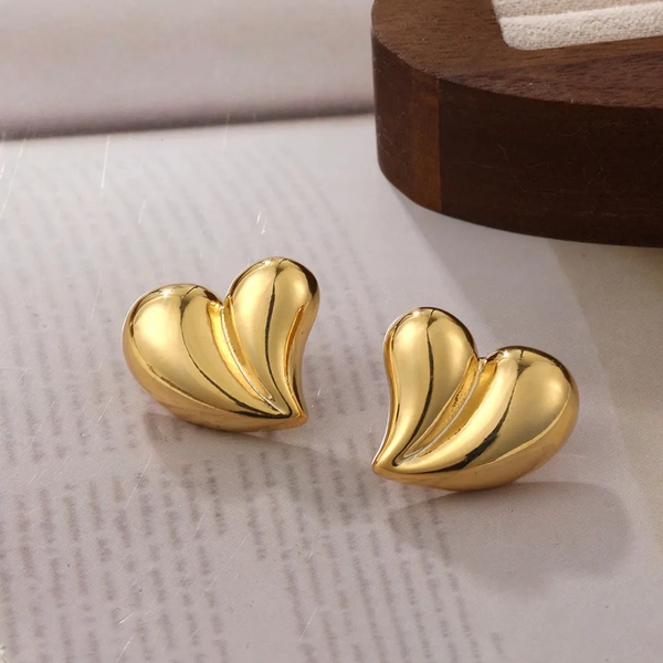 Anti tarnish love gold earrings Boho Bloom