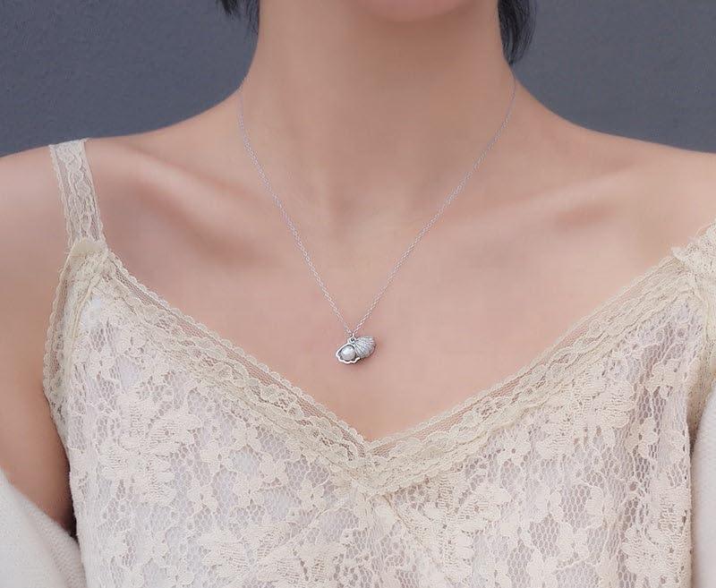 Share: Seashell and Pearl Necklace Boho Bloom