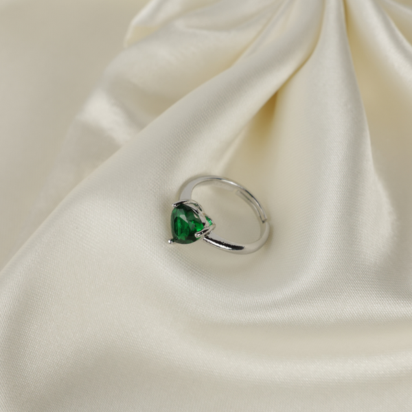Natural Green Tourmaline Gemstone Ring BeautyNX.com
