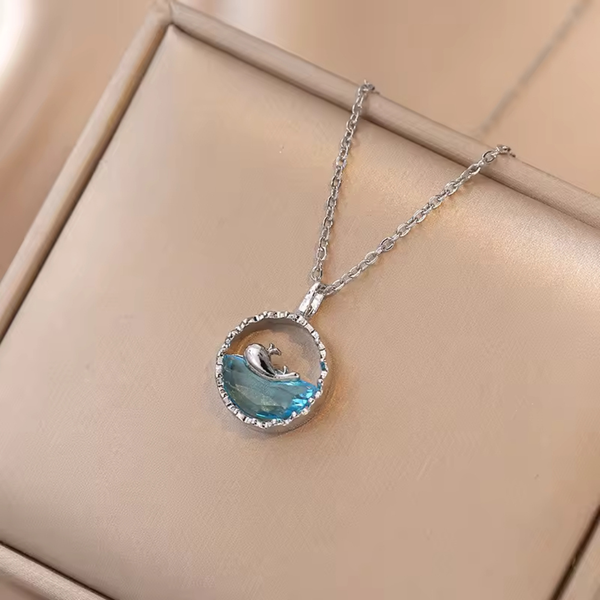 Love silver dolphin pandent Boho Bloom