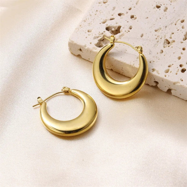 Anti tarnish simple golden earrings Boho Bloom