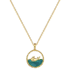 Love gold dolphin necklace Boho Bloom