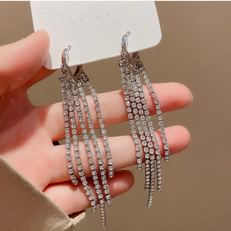Western white diamond stone earrings Boho Bloom