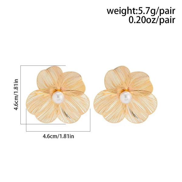 Cut Out Metal Flower Earrings Boho Bloom