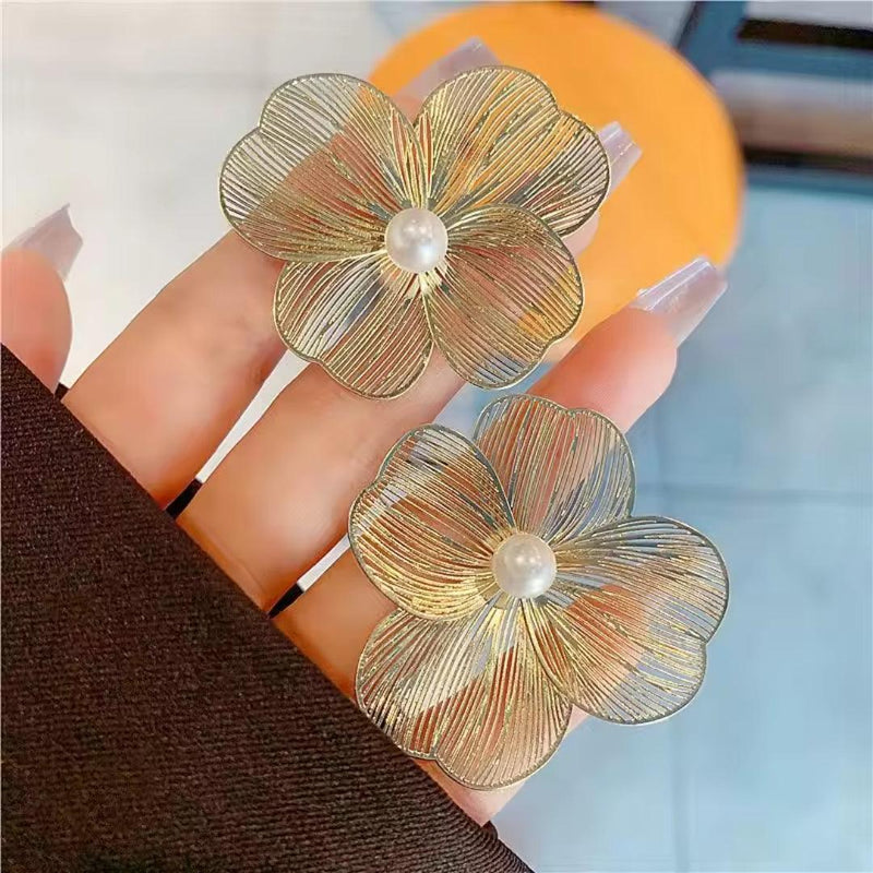 Cut Out Metal Flower Earrings Boho Bloom