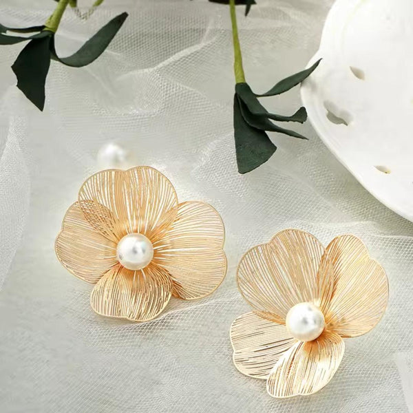 Cut Out Metal Flower Earrings Boho Bloom