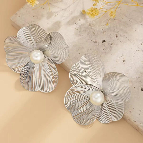 Cut Out Metal Flower Earrings Boho Bloom