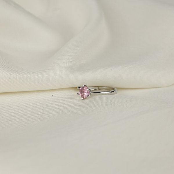 Pink Colour Flower Wedding Engagement Party Ring BeautyNX.com