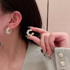 Gorgeous Multi Flower Crystal Earring Boho Bloom