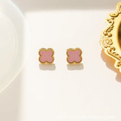 Anti Tarnish Cute Lil Pink Stud Earring Boho Bloom