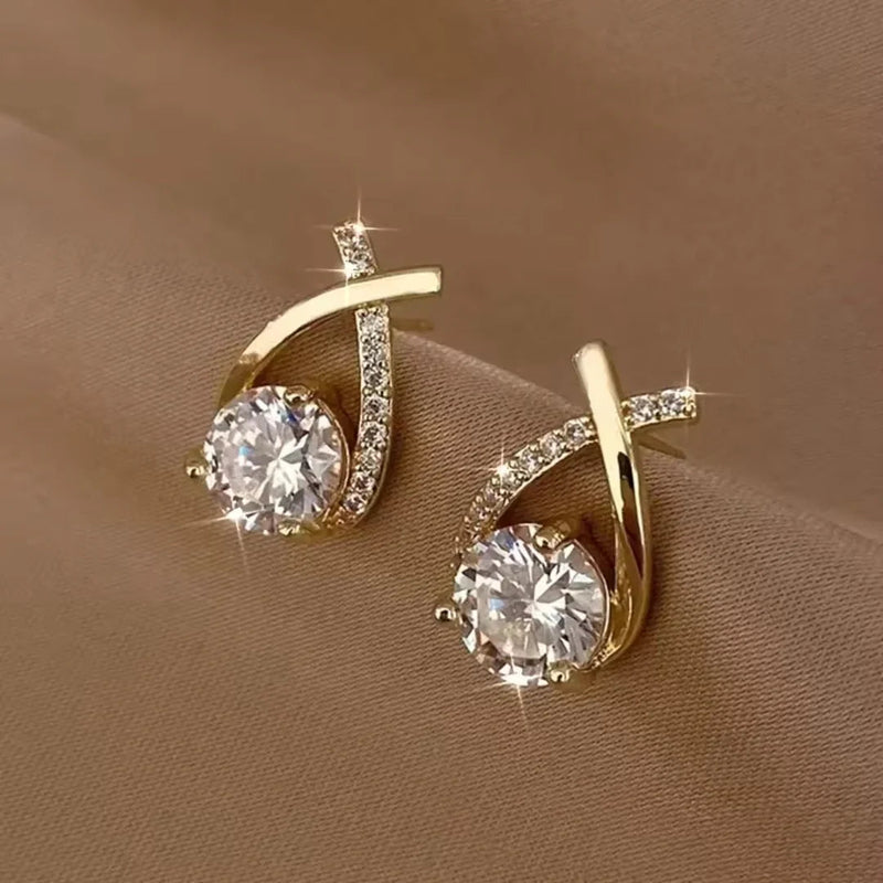 Shiny Crystal Earring Boho Bloom