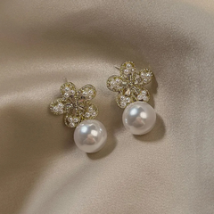 Floral Pearl Earrings Boho Bloom