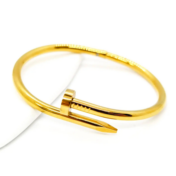 Nail Bracelet For Girls Stainless Steel Gold Plated Boho Bloom