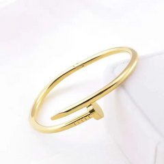 Nail Bracelet For Girls Stainless Steel Gold Plated Boho Bloom