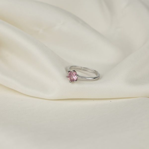 Pink Colour Flower Wedding Engagement Party Ring BeautyNX.com