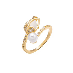 Gold flower ring Boho Bloom