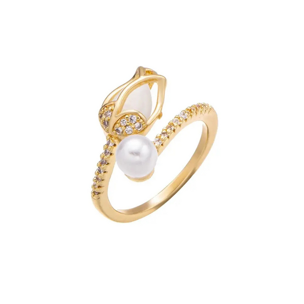 Gold flower ring Boho Bloom