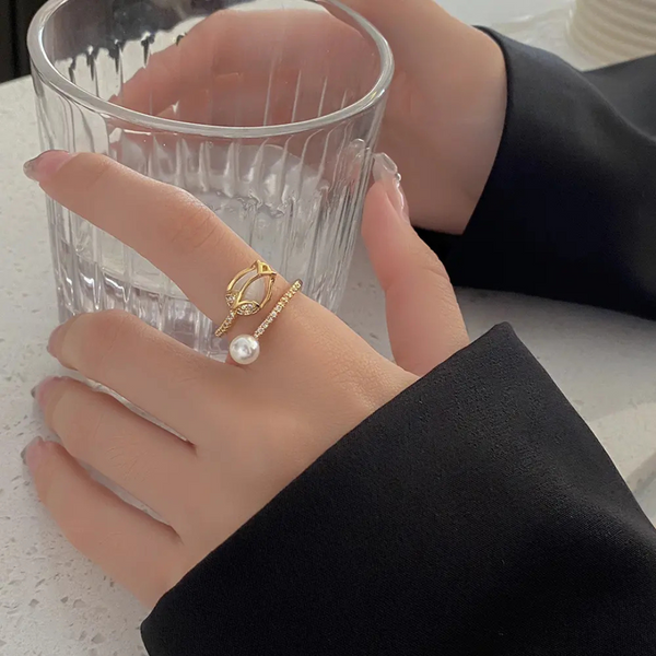 Gold flower ring Boho Bloom