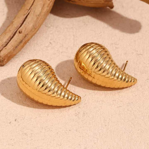 Gold Plated Earrings Boho Bloom