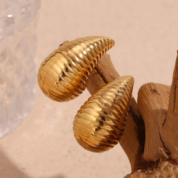 Gold Plated Earrings Boho Bloom