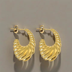 Anti tarnish Women Gold-Plated Hoop Earrings Boho Bloom